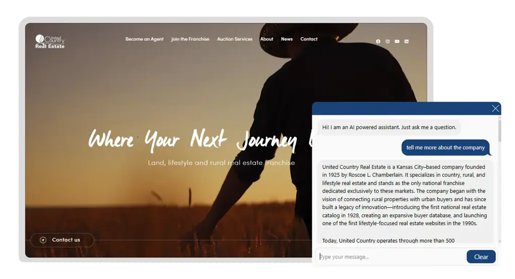 AI assistant for the website